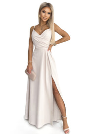 17401-7-299-6 CHIARA elegant maxi dress with straps - beige-7