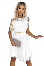 18089-6-454-1 GRETA dress with lace and gold belt - white-6