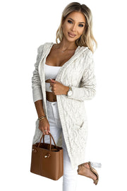 18425-6-491-1 Cardigan - cape with a hood and pockets - beige braid-6