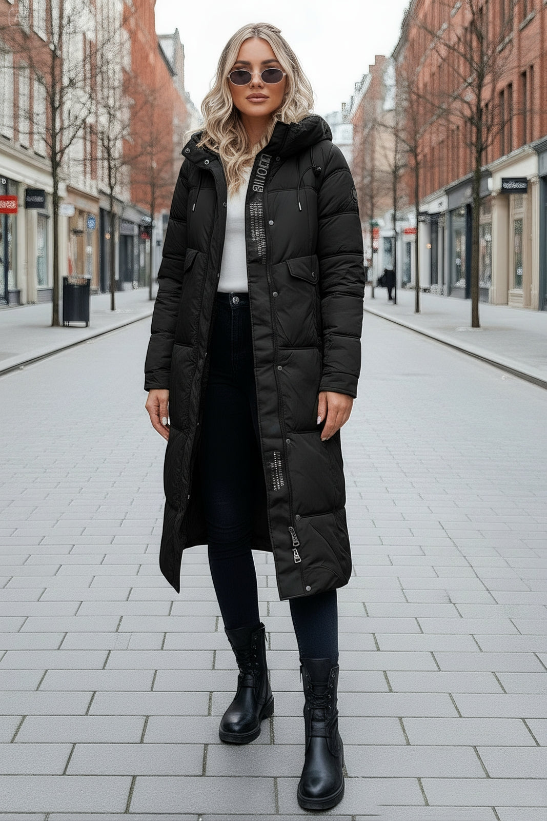 Damvinterjacka modell Monique Svart