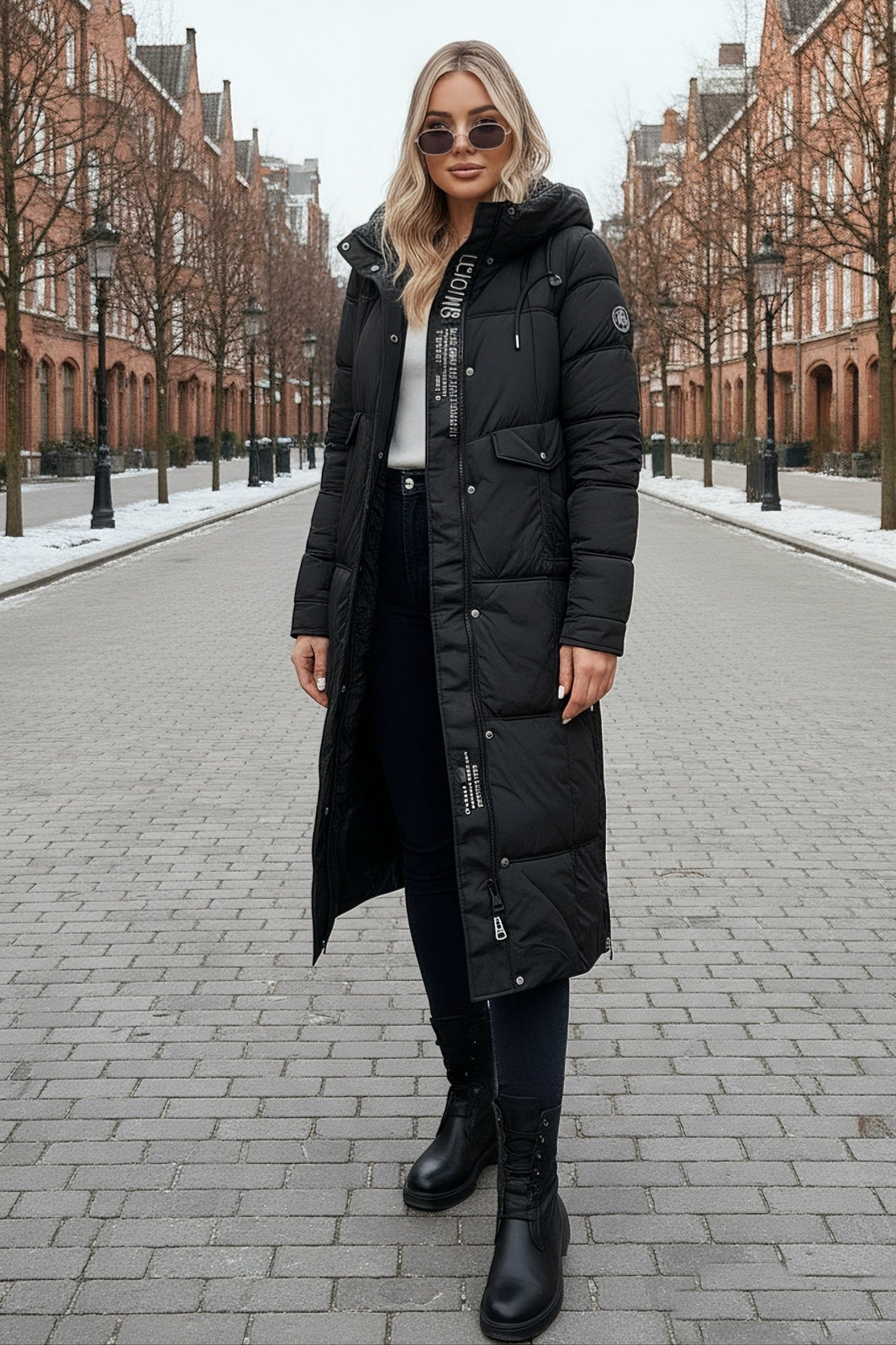 Damvinterjacka modell Monique Svart