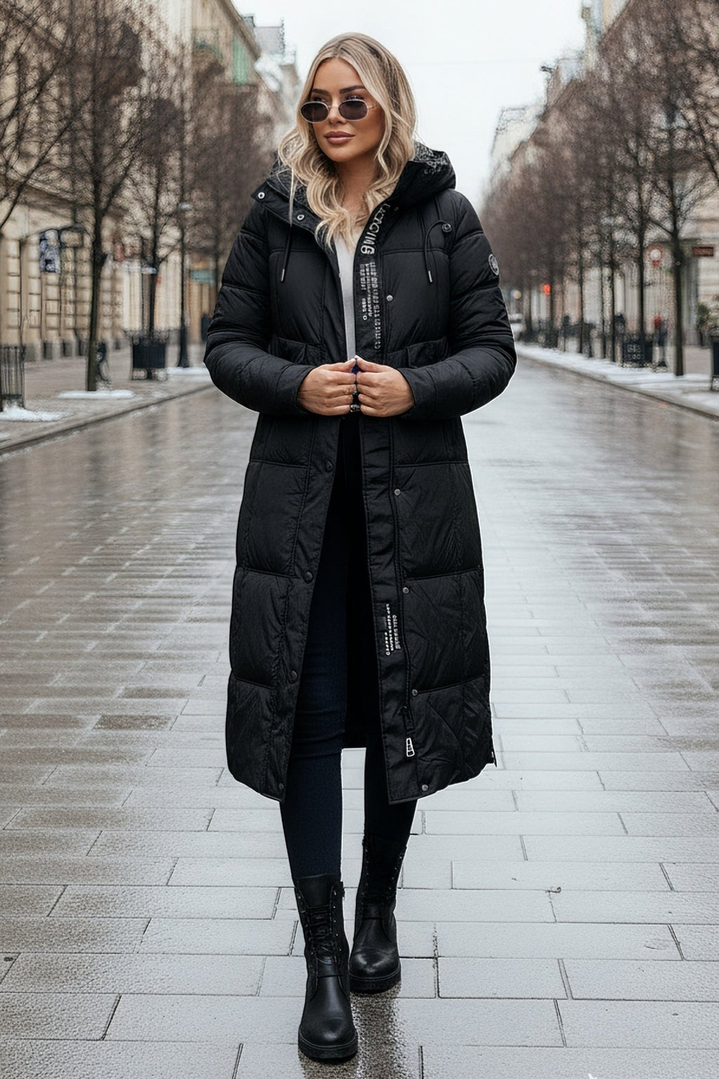 Damvinterjacka modell Monique Svart