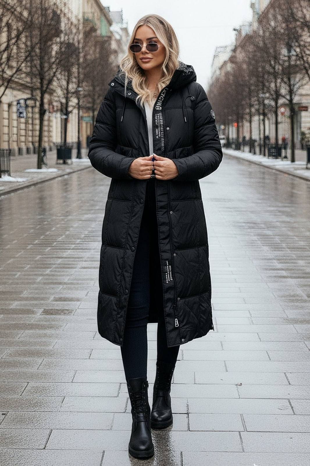 Damvinterjacka modell Monique Svart
