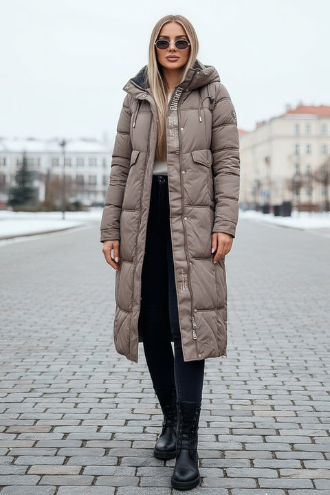 Dame Vinterjakke model Monique beige