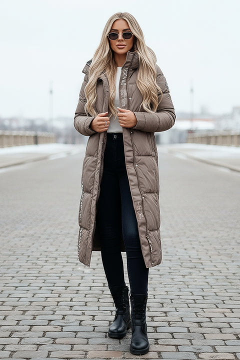 Dame Vinterjakke model Monique beige