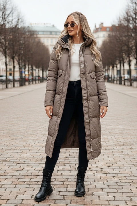 Dame Vinterjakke model Monique beige