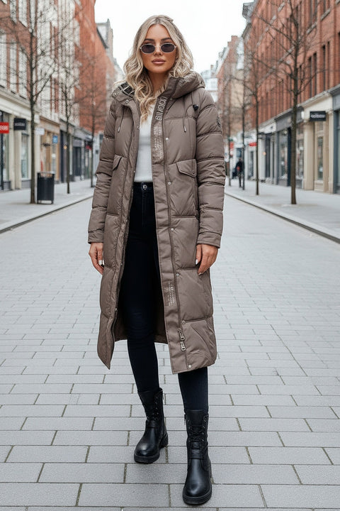 Dame Vinterjakke model Monique beige