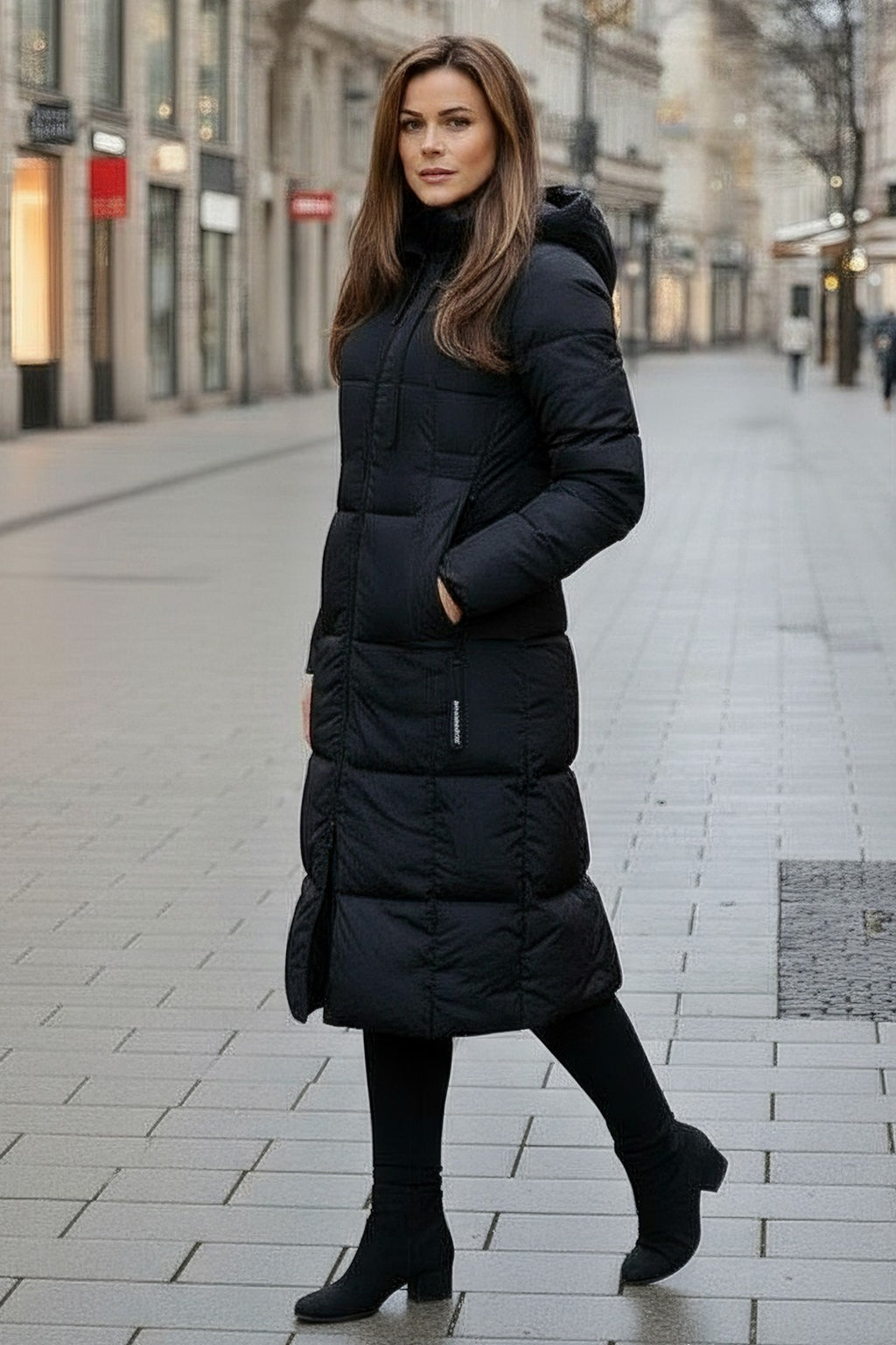 Damvinterjacka modell Calgary i Svart