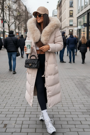 Dame vinter jakke model Carol i Beige