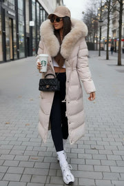 Dame vinter jakke model Carol i Beige