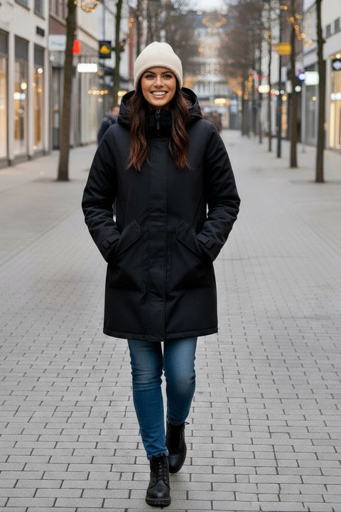 Dame Vinterjakke Mabel i Sort