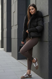 Dame Vinterjakke i kort model Bianca i Sort