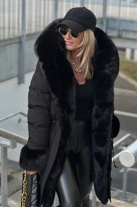 Damejakke med stor pels model Firenze