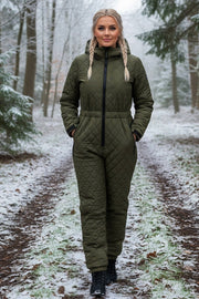 Jumpsuit - Dame termo Heldragt i Oliven Grøn