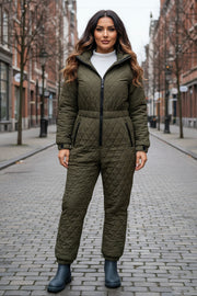 Jumpsuit - Dame termo Heldragt i Oliven Grøn