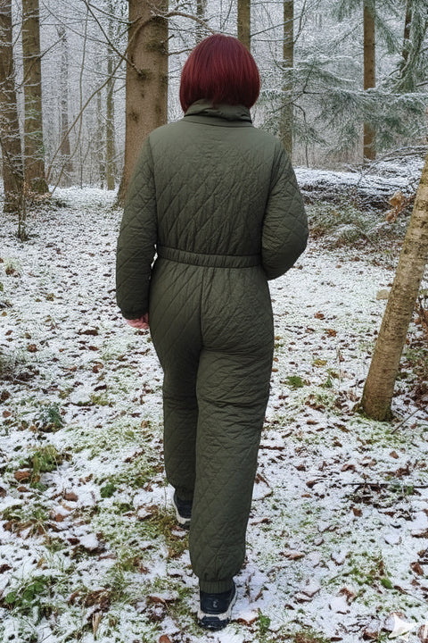 Jumpsuit - Dame termo Heldragt i Oliven Grøn