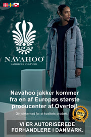 Lækker lang vinter jakke fra NAVAHOO - Krystal Blomst i Sort