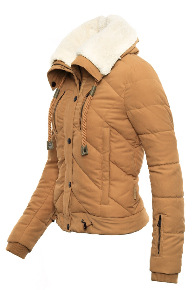 Kort Vinter jakke i camel
