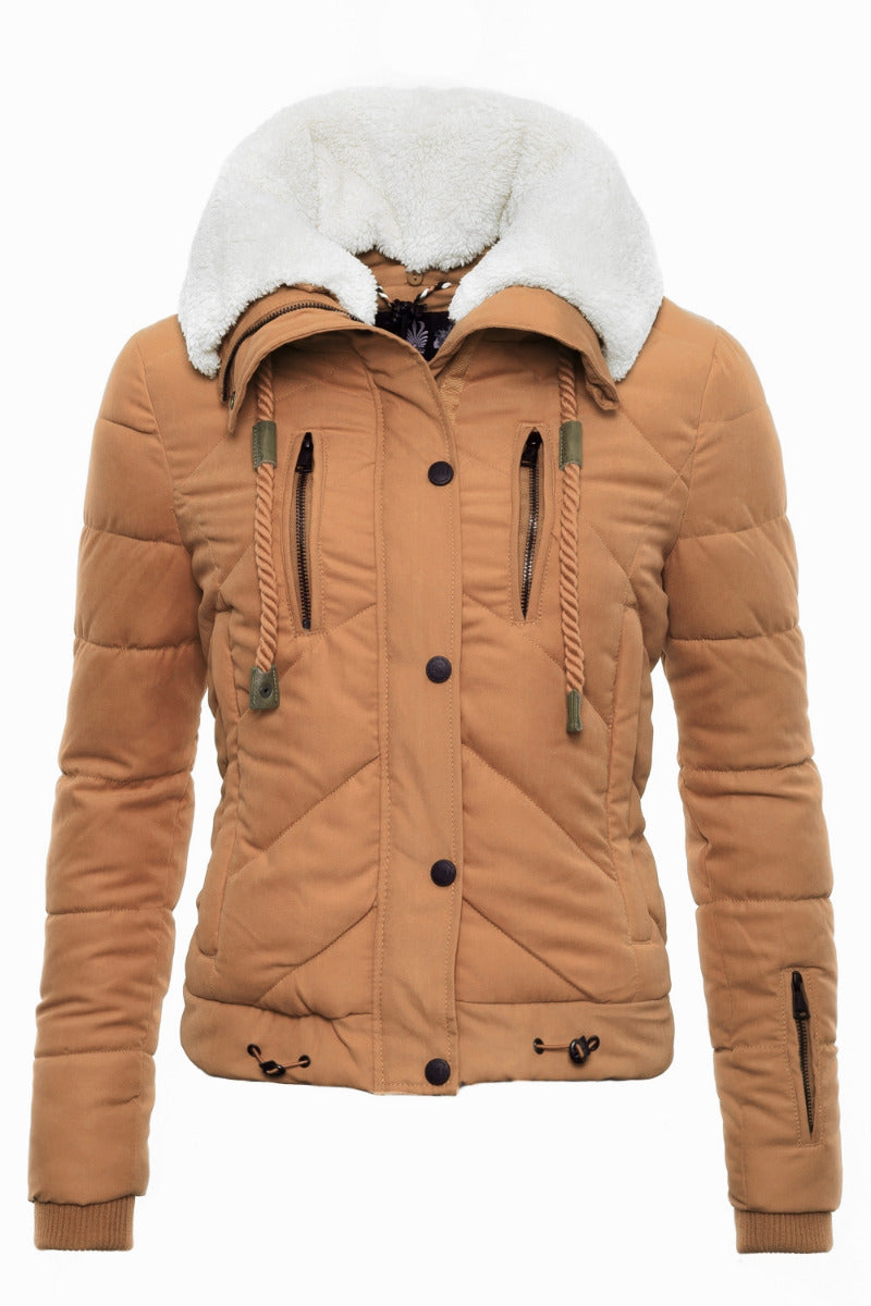 Kort Vinter jakke i camel